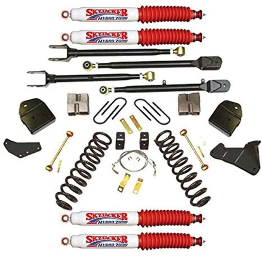 Skyjacker Suspension Lift Kit F84524K-H w/Shock 4 in. Lift 4-Link Conversion Incl. Front Coil Springs Track Bar Bracket Radius Arm Drop Bracket Steering Stabilizer
