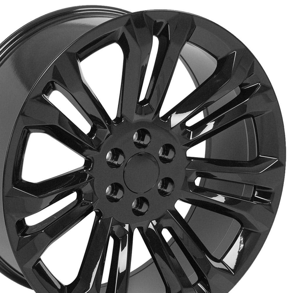 24 Inch OE Wheels CV43B Rim Fits Silverado 1500 Style 6x139.7 24x10 Gloss Black - Hollander 5666 (1)