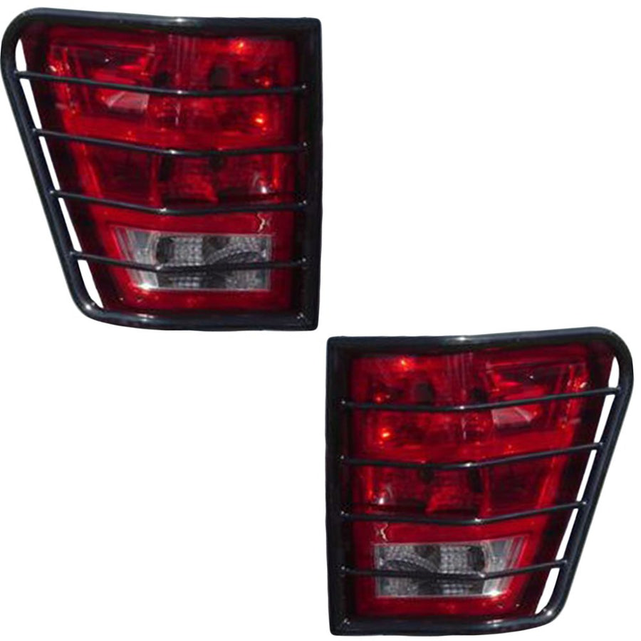 Tail Light Guards Black Horse Compatible with 2008-2013 Toyota Tacoma-7G096306A