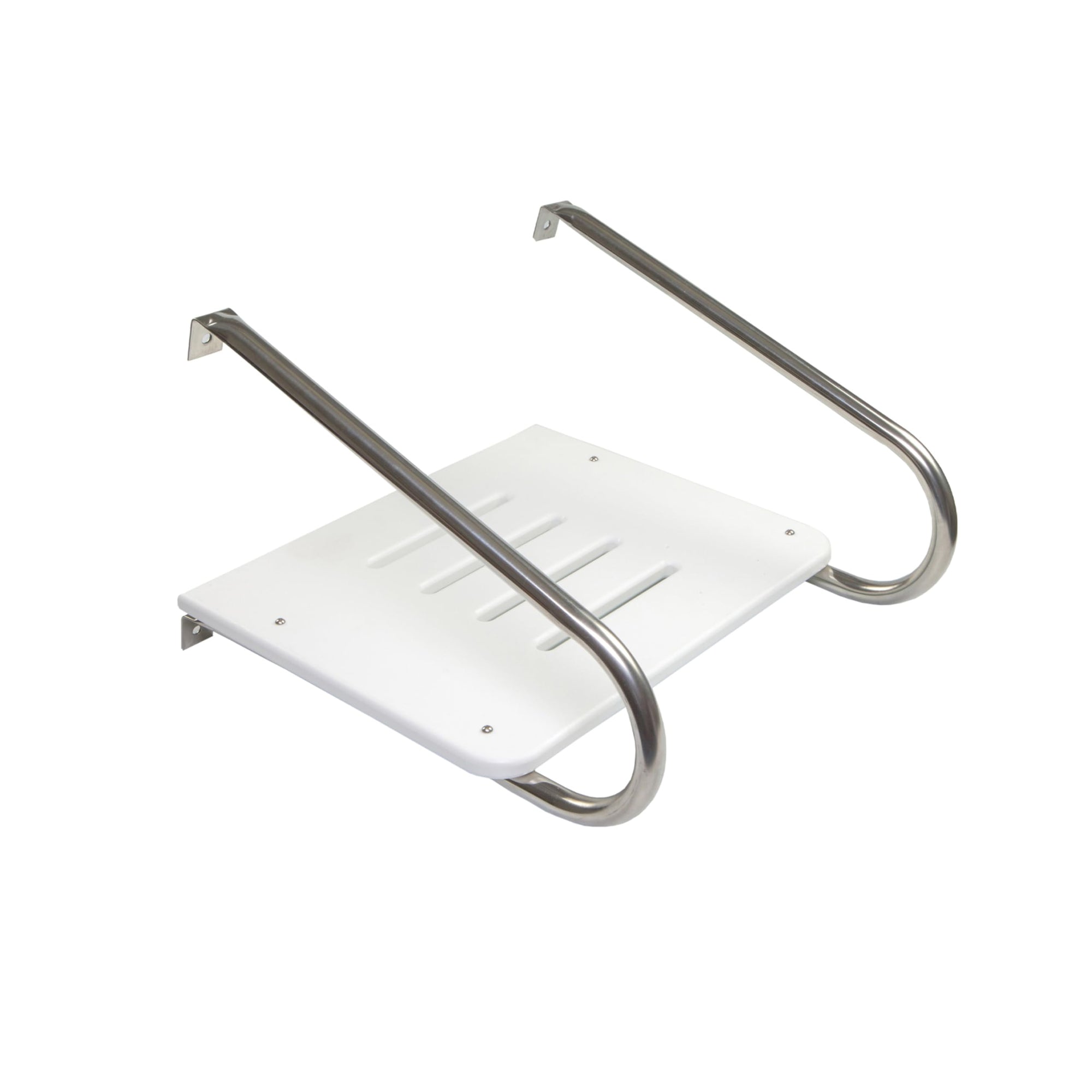 Poly Swim Platform Whitecap for Boats with Outboards - Double Rail, White