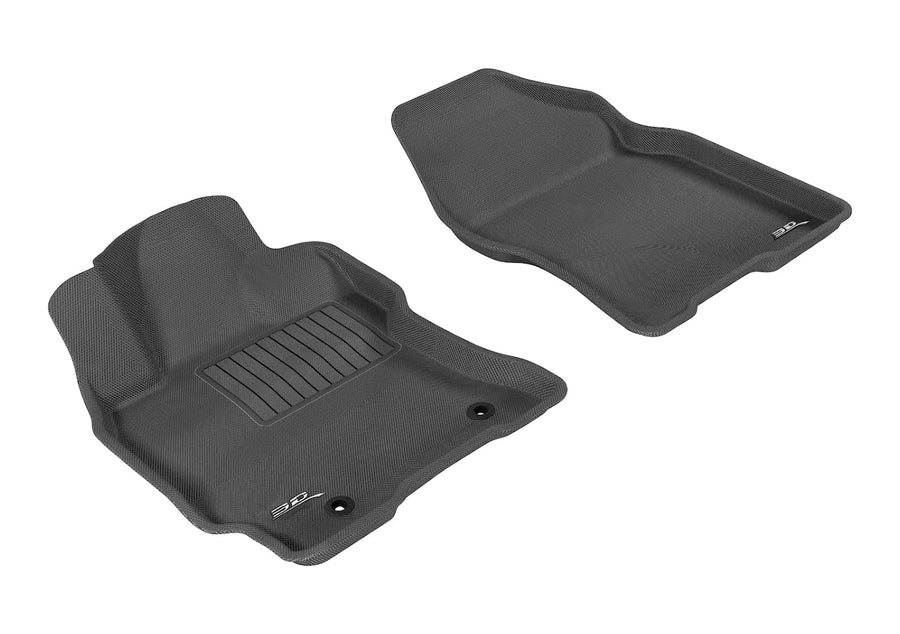 Kagu Floor Mat 3D MAXpider Custom Fit (Black) Compatible with Toyota Prius 2004-2009 - Front Row