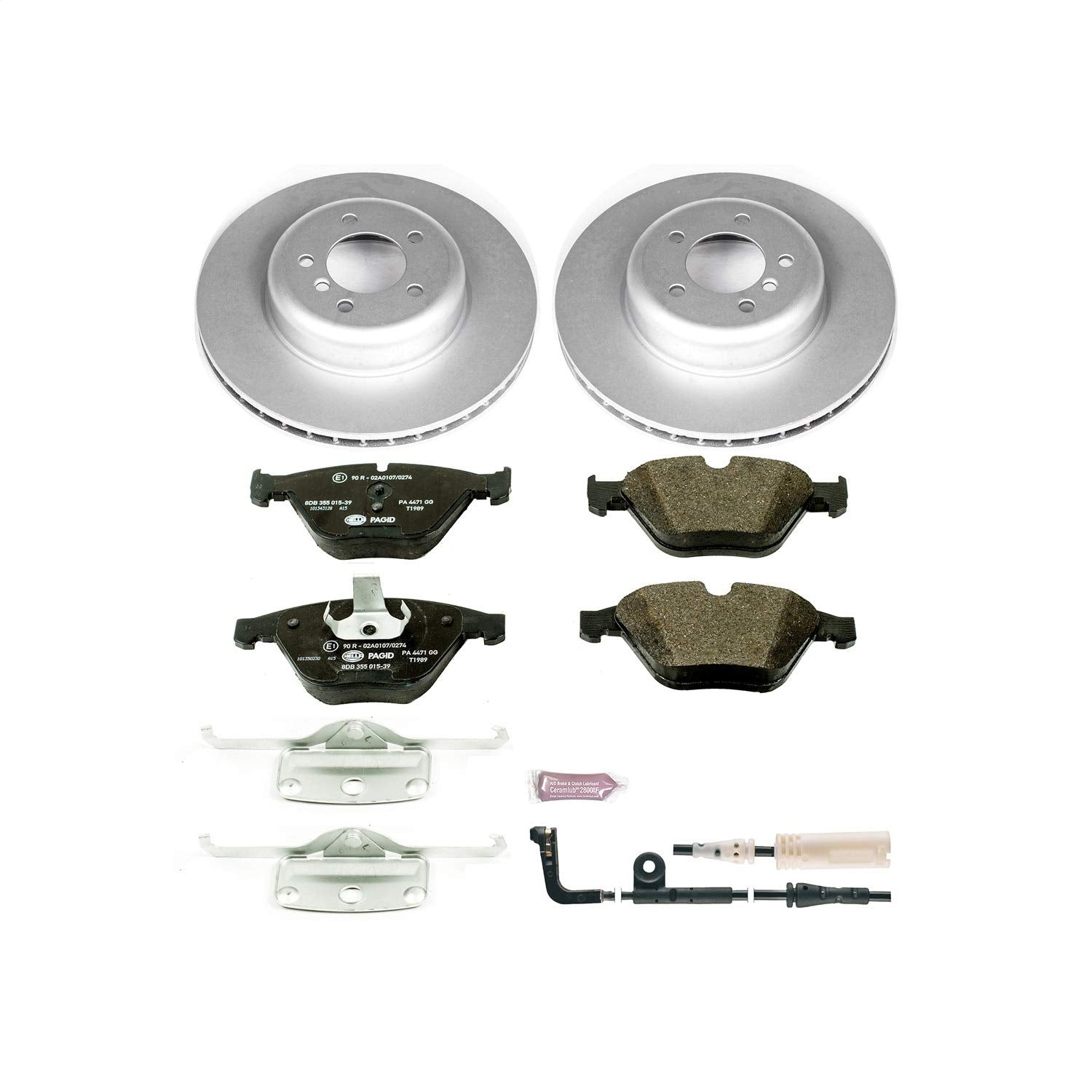 Power Stop ESK2918 Euro-Stop Front Brake Kit For BMW 535i 2008-2010, BMW 545i 2004-2005, BMW 550i 2006-2010, BMW 645Ci 2004-2005, BMW 650i 2006-2010 [Model Specific]