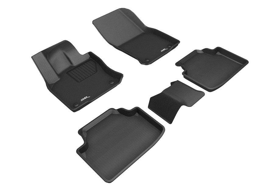 Kagu 3D MAXpider Custom Fit Floor Mat (Black) Compatible for Volkswagen TAOS 2019-2023-Full Set