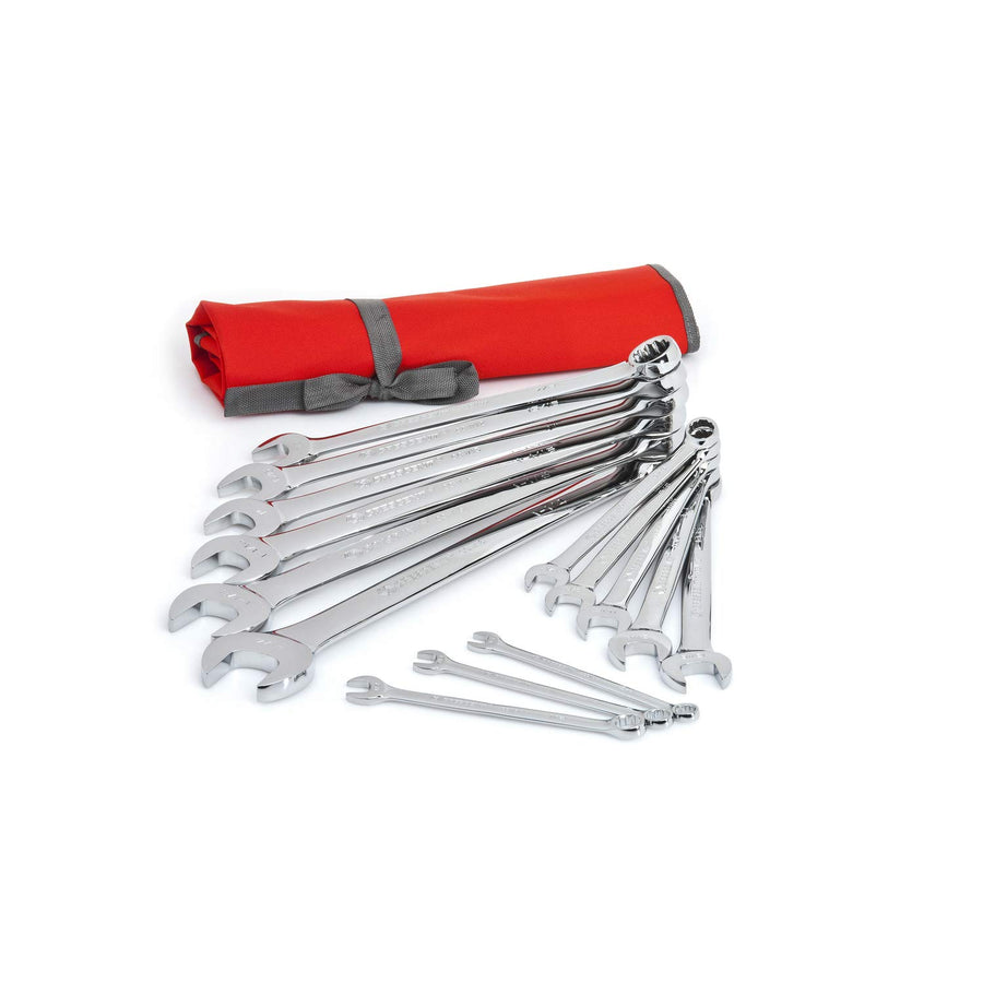 Crescent 12 Point 14 Piece SAE Combination Wrench Set with Tool Roll - CCWS4