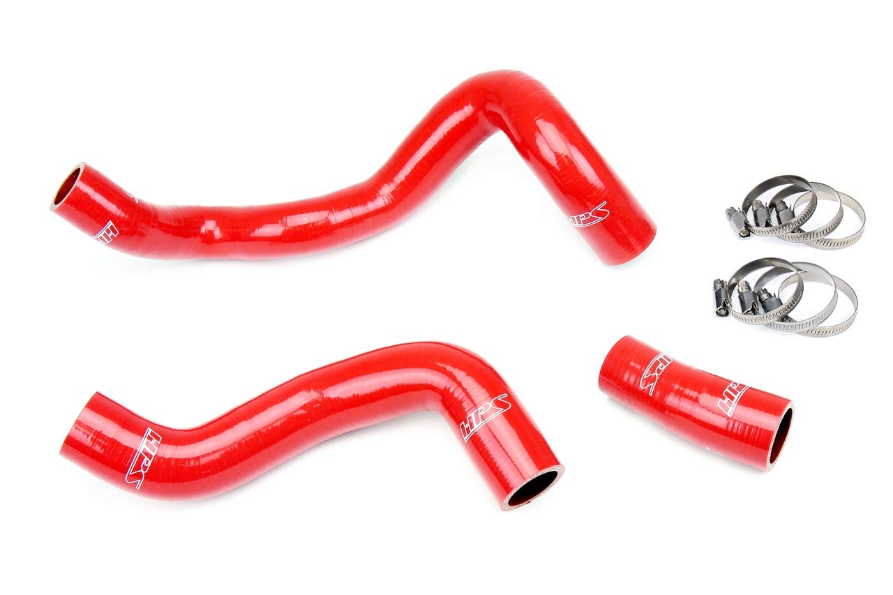3-ply HPS Red Reinforced Silicone Radiator Coolant Hose Kit 57-1886-RED