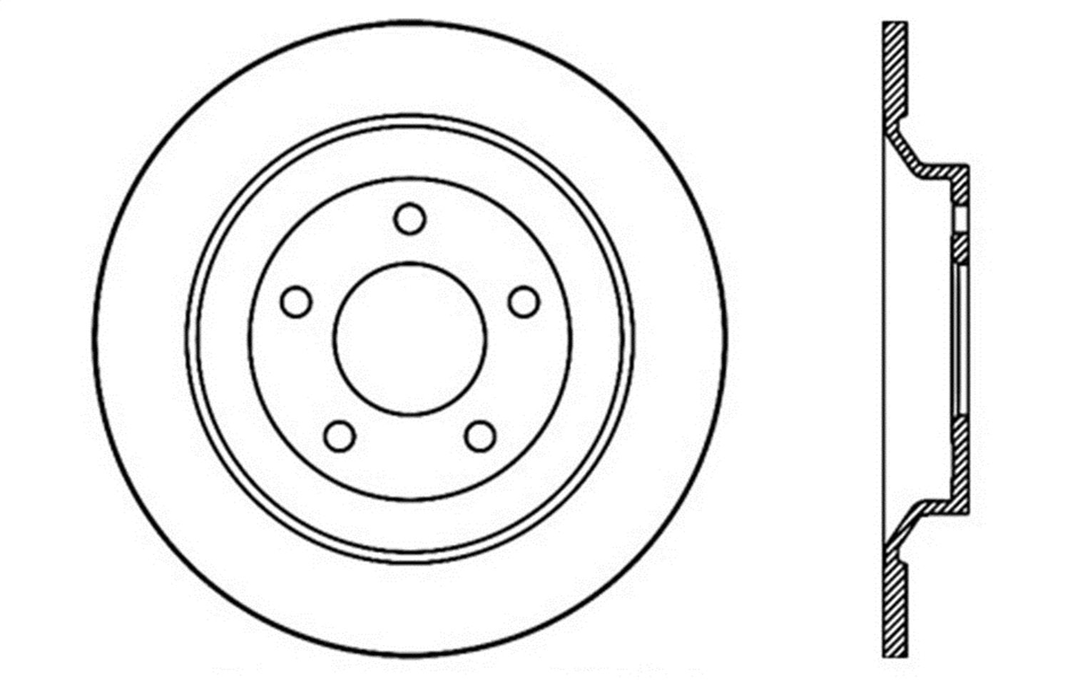 Sport Drilled/Slotted Brake Rotor StopTech 127.45065R (Rear Right), 1 Pack