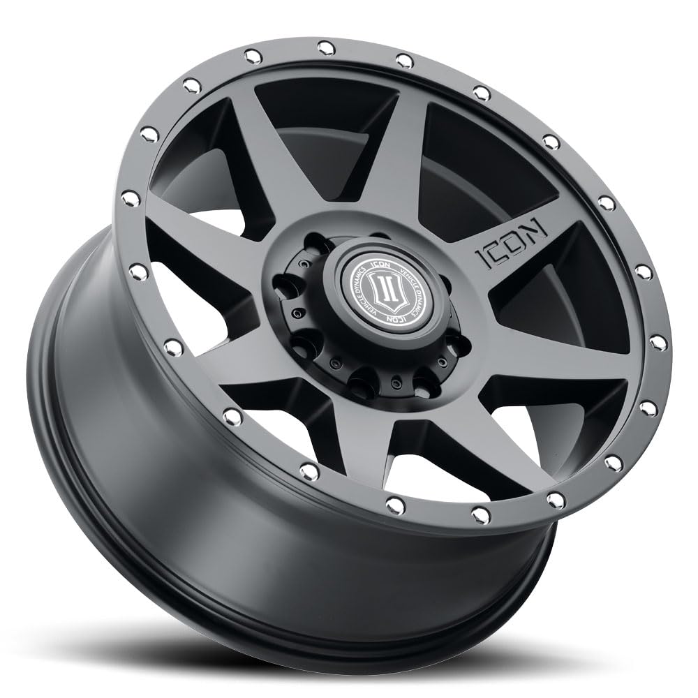 ICON Alloys Rebound, 20 x 9/8 x 6.5, Satin Black, 12mm Offset, 5.5" BS, 1820908055SB