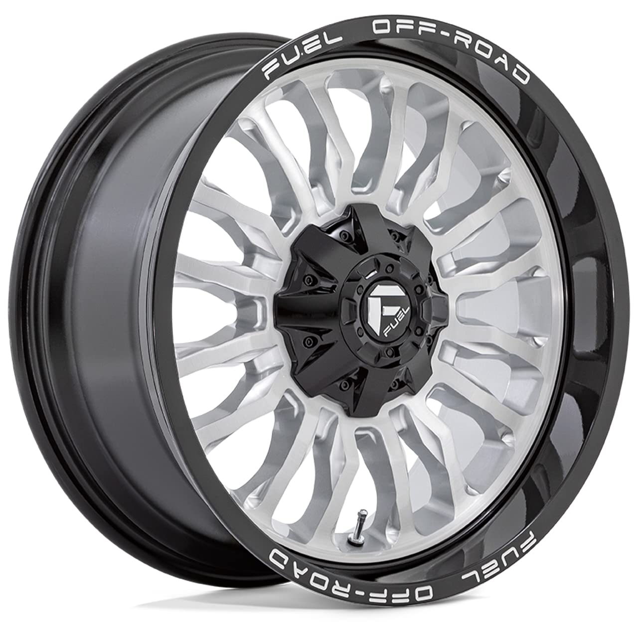 ARC FUEL OFF-ROAD 20X10 8X180 4.79-18mm SILVER BRUSHED FACE WITH MILLED BLACK LIP - D79820001847