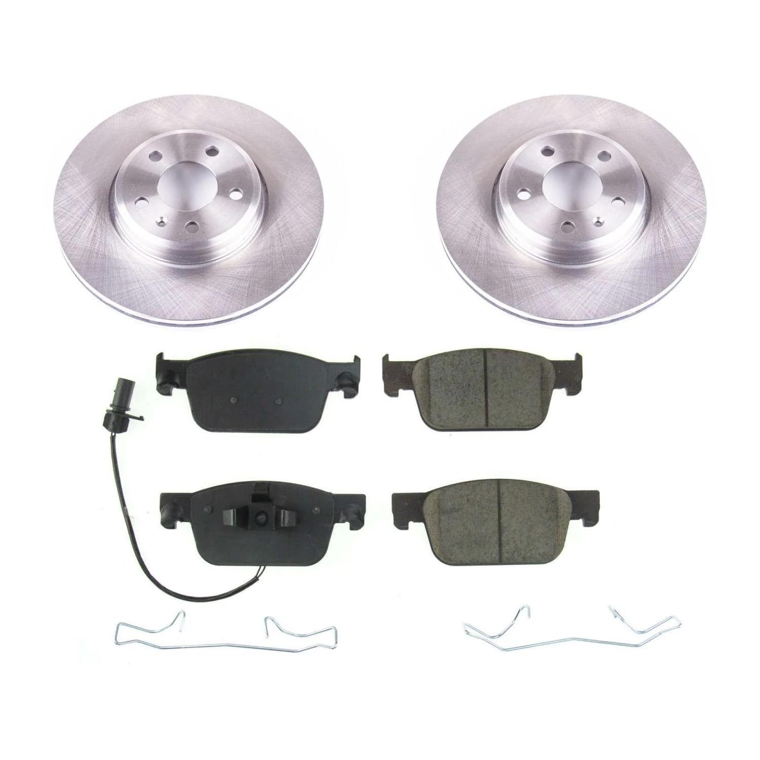 Power Stop Autospecialty KOE7860 Front Replacement Brake Kit-OE Brake Rotors & Ceramic Brake Pads For Audi A4 2017-2020 | Audi A4 Quattro 2021-2024 | Audi A5 Sportback 2021-2024 [Vehicle Specific]
