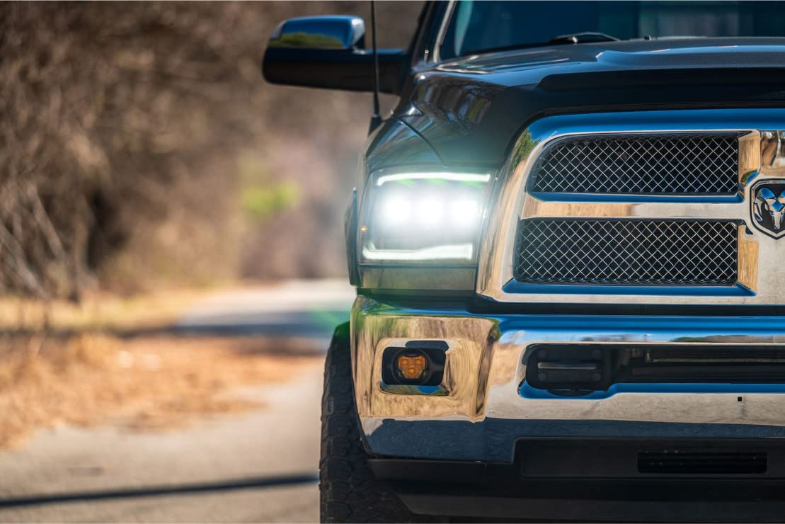 GTR Lighting LED Carbide Headlights Fits 09-18 Dodge Ram Pair of Plug and Pay Headlight Replacements (GTR.HL50)