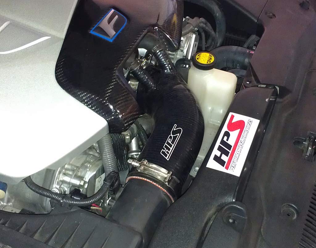 Black HPS Performance 18521-BLK Silicone Air Intake Hose (Post MAF Tube)