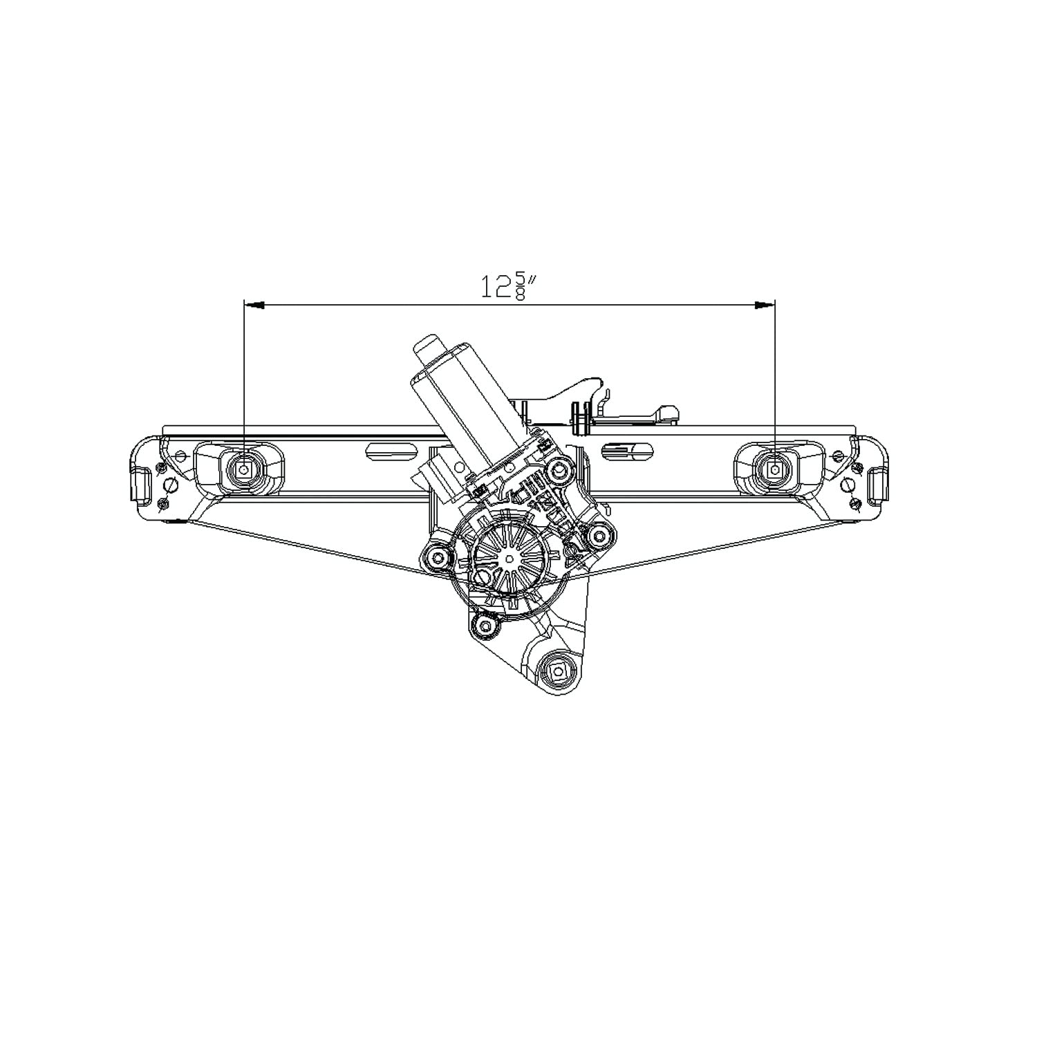 Chevrolet Malibu Rear Left TYC 660514 Replacement Window Regulator