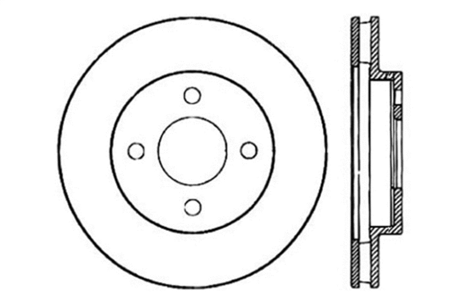 Sport Drilled/Slotted Brake Rotor StopTech 127.62072L (Front Left), 1 Pack