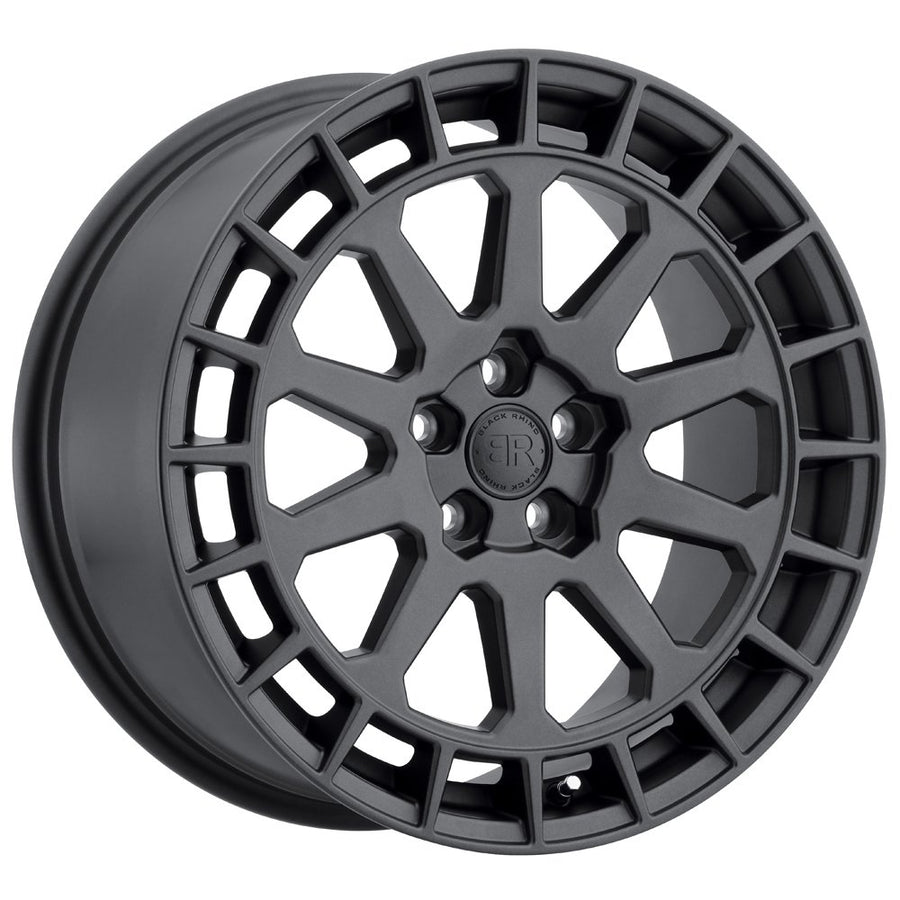 Black Rhino BOXER Hard Alloys 17X8, 5X100, 6.07, +40mm GUN BLACK - 1780BXR405100M72