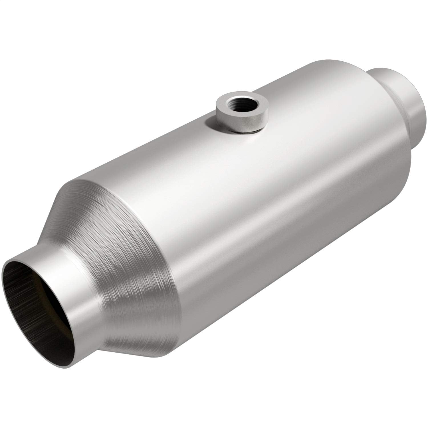 California Grade MagnaFlow Universal Catalytic Converter CARB Compliant 5461335 - Stainless Steel 2.25in Inlet/Outlet Diameter, 11.25in Overall Length, Midbed O2 Sensor - CA Legal Replacement