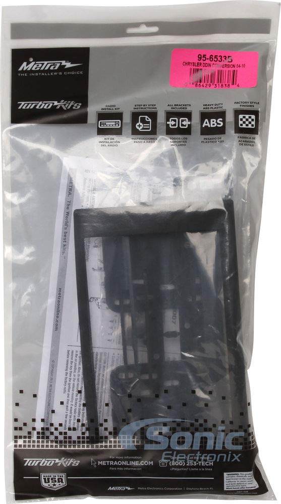 Metra DDIN Radio Dash Install Kit for 2004-2010 Chrysler PT Cruiser, Dodge Durango and Jeep Grand Cherokee