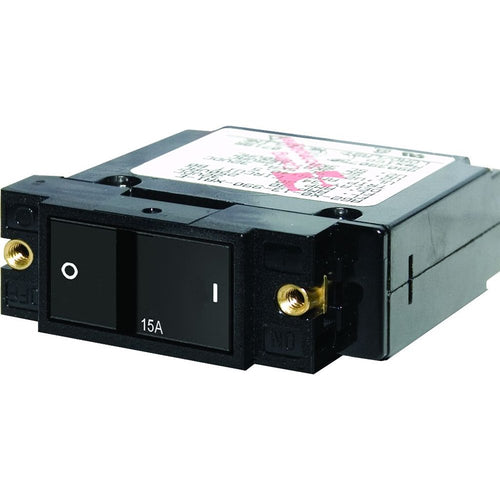 Blue Sea 7400 Blue Sea Systems Single Pole Small Case 2" Flat Rocker Circuit Breaker - 5 Amp
