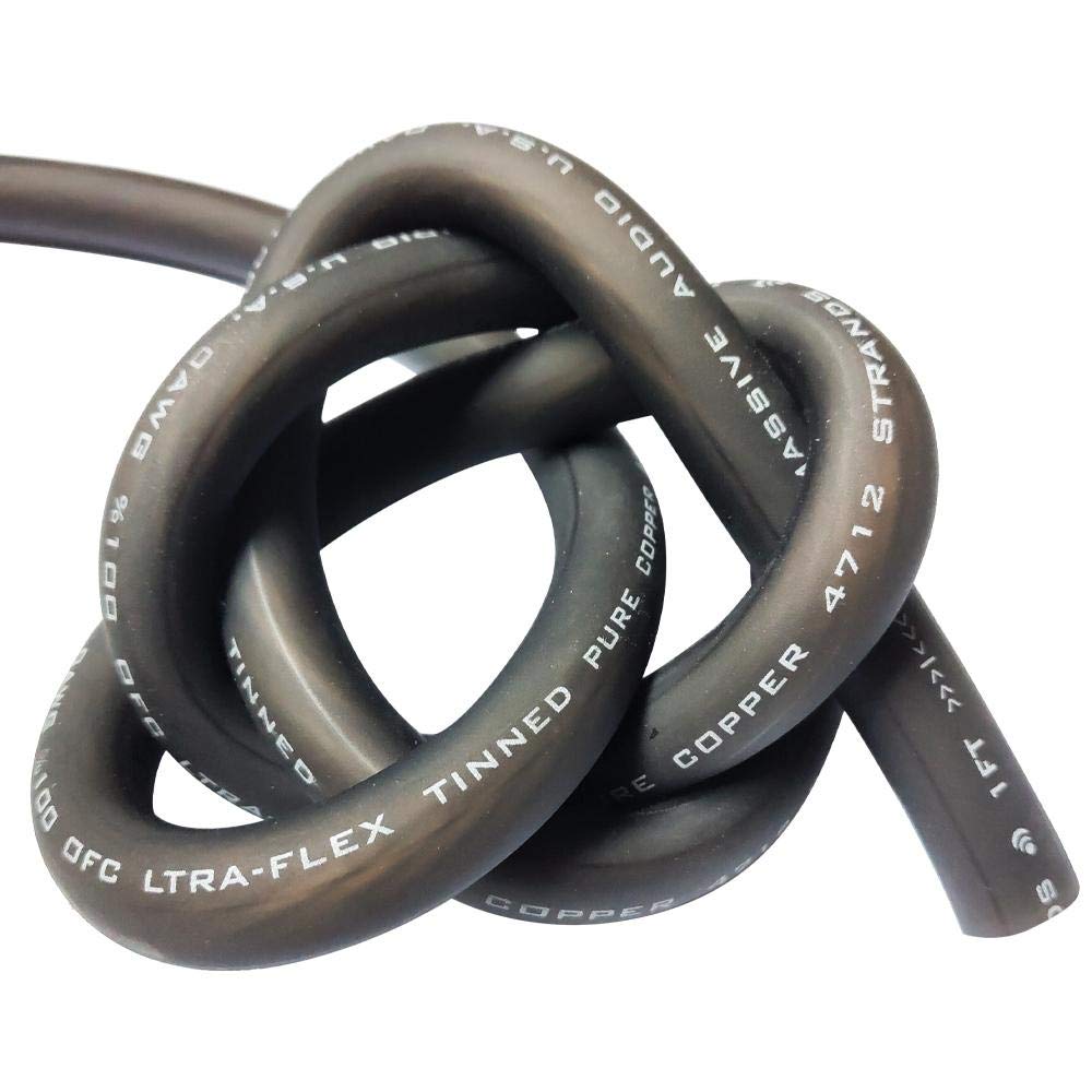 Massive Audio 0 AWG 50-Foot Grey Twisted Spool Wire