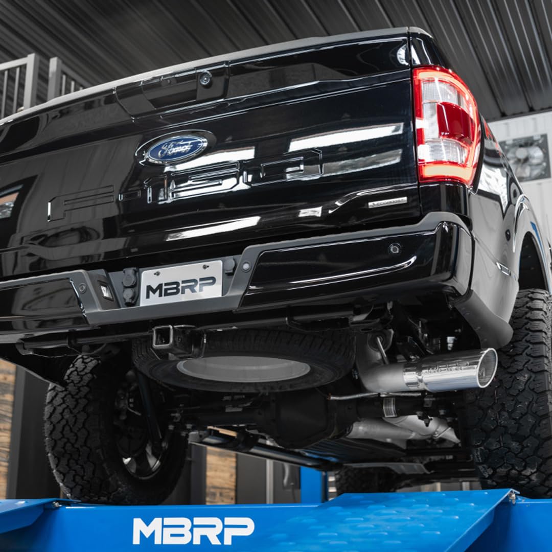 2021+ MBRP Ford F150 2.7L/3.5L/5.0L 4in Aluminized Steel Cat-Back - RACE VERSION