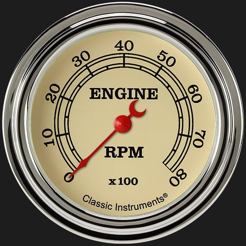 Vintage Classic Instruments VT383SLF 2 5/8" Tachometer Full Sweep