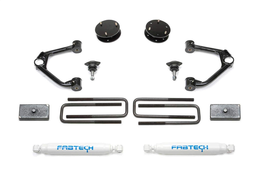 Budget Lift System w/Shock Fabtech K1126 3.5 In. Lift Incl. Performance Shocks