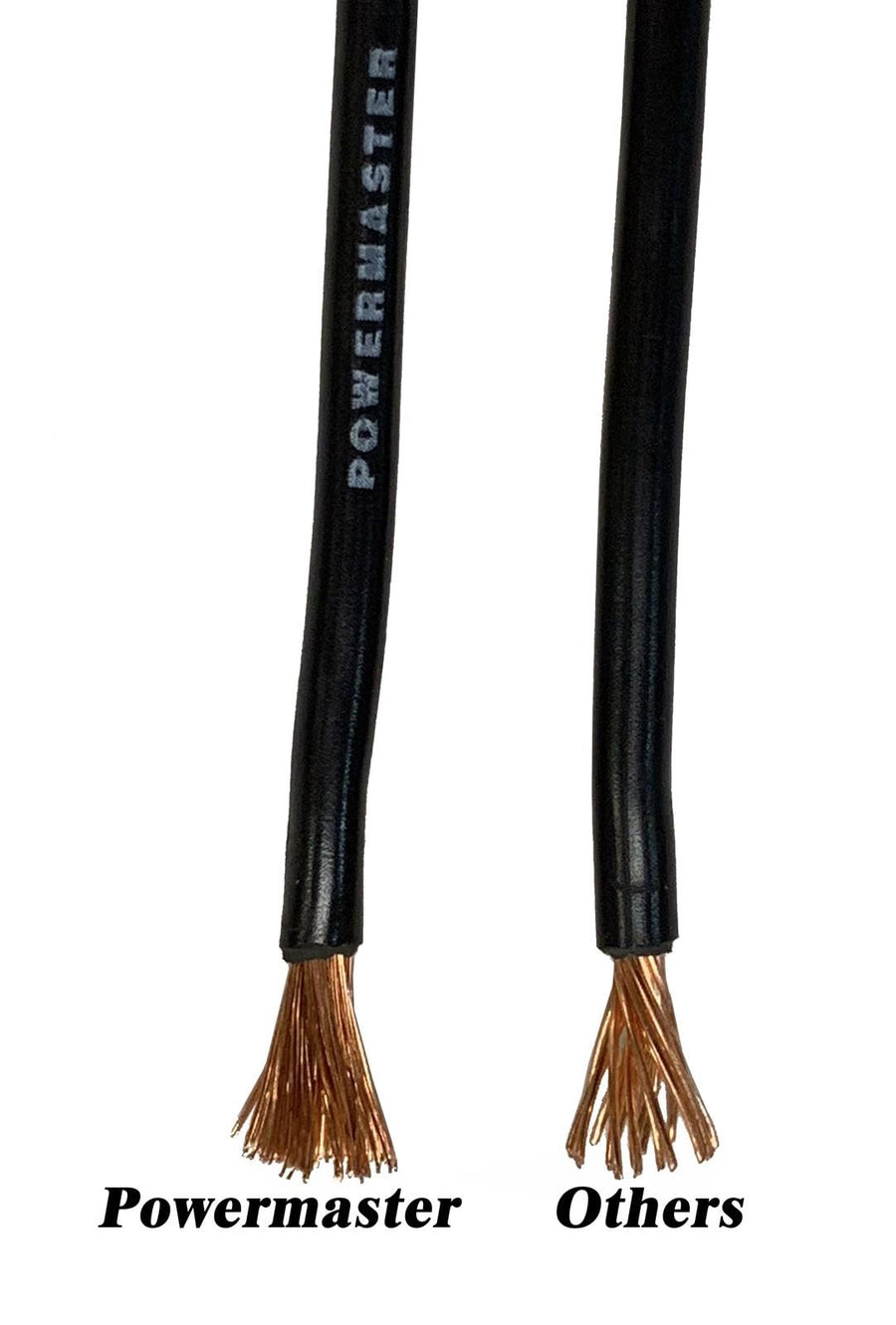 1-525 Powermaster Alt Charge Wire 2g 5 ft w/2-5/16 Eyelets