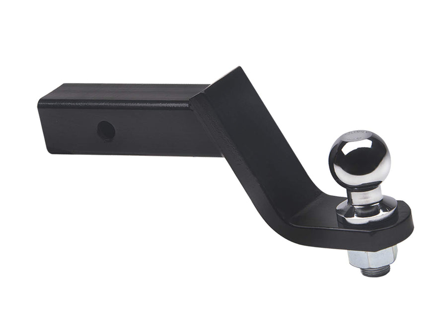 4" Drop Down Armordillo Loaded Ball Mount Trailer Tow Hitch with 2" Receiver Tube Universal Fit - Black
