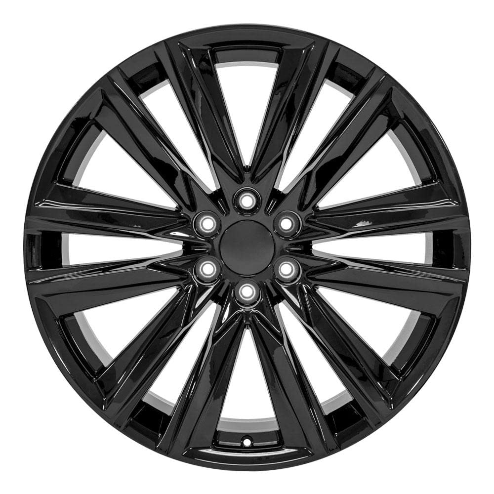24 Inch OE Wheels CA91 Rim Fits Escalade Sport Style 6x139.7 24x10 Gloss Black - Hollander 4869 (1)