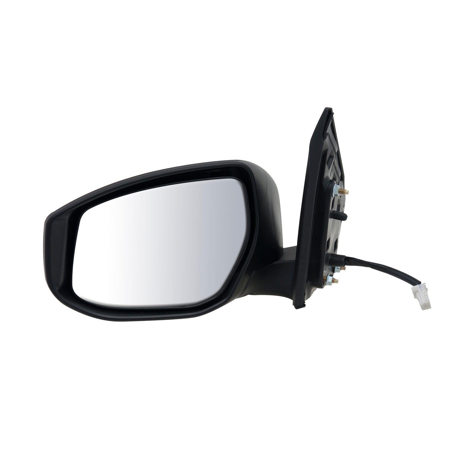 Mirror Driver Side for Nissan Sentra, Black, PTM Cover, Foldaway, Heated Power