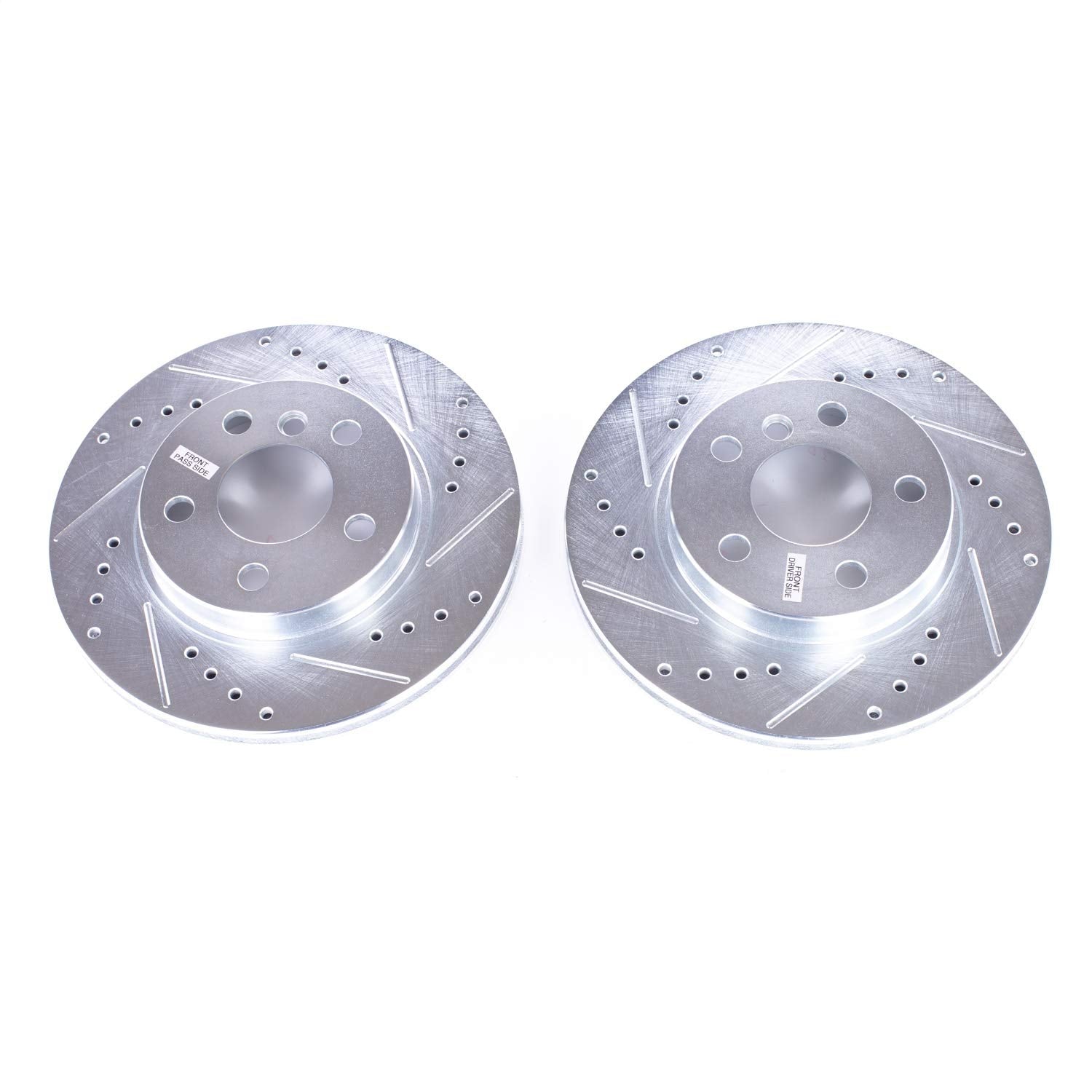 Power Stop Drilled and Slotted EBR1659XPR Front Brake Rotor Pair For BMW i3 2014-2021, BMW i3s 2018-2021 [Model Specific]