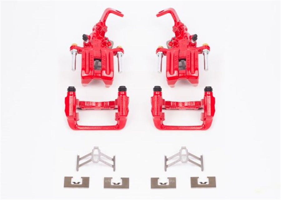 Power Stop Rear S2730 High-Temp Pair of Red Powder Coated Calipers For Honda S2000 2000-2009 [Model Specific]
