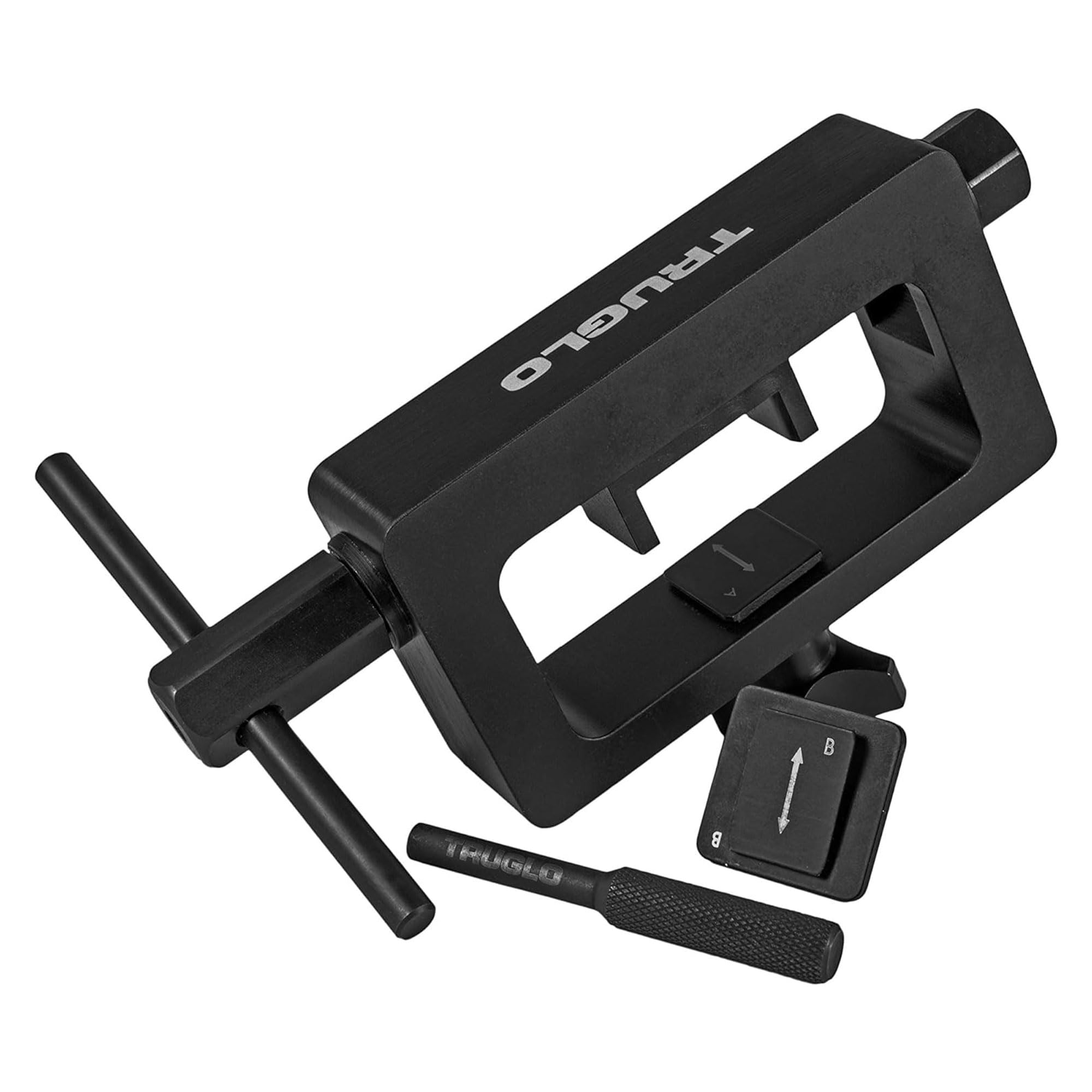 TRUGLO Durable and Portable Steel Rear and Front Sight Installation and Removal Tool with Mounted Sights for Hunting, Black