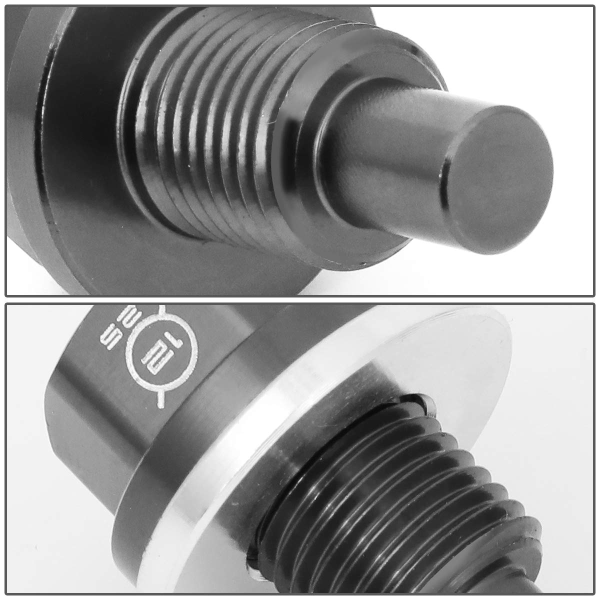 Magnetic Oil Drain Plug NRG Innovations, M12 X 1.25 Thread Size Engine Oil Drain Nut w/Washer, Gun Metal, Replacement for Infiniti,Lexus,Nissan,Toyota, NRG-NOP-200GM