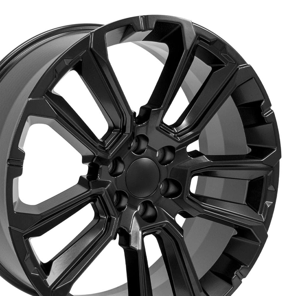 24 Inch OE Wheels CV68 Rim Fits Suburban 1500 High Country Style 6x139.7 24x10 Satin Black - Hollander 14088 (1)