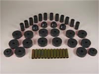 Rugged Ridge | Polyurethane Suspension Bushing Kit, Black | 1-2001BL | Fits 1955-1975 Jeep CJ