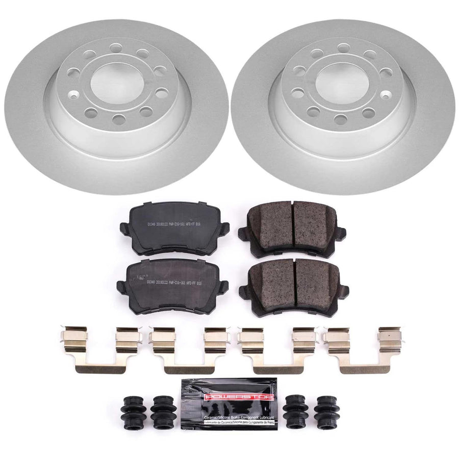 Power Stop CRK7324 Z23 Evolution Geomet Coated Brake Kit For Audi, Audi Q3 Quat, VW CC, VW Tiguan, VW Tiguan Limited [Model Specific]