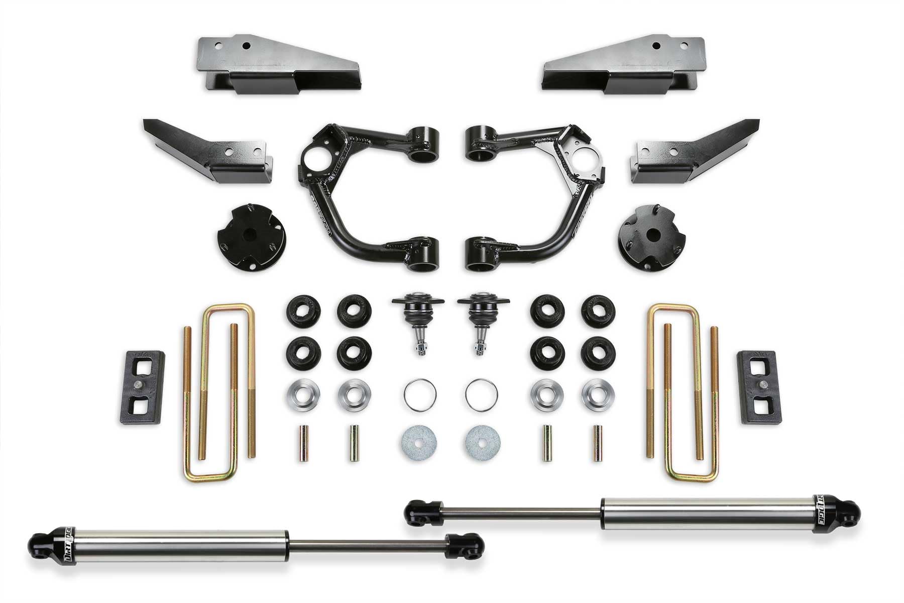 Fabtech K2323DL Control Arm Ball Joint Lift System 3.5 in. Lift w/Dirt Logic 2.25 Resi Rear Shock/Intrusion Beam Kit Incl. PN [FTS22293/FTS22296/FTS811482] Lift System