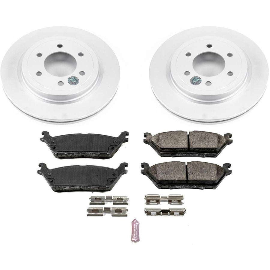 Power Stop Rear CRK8030 Z17 Evolution Geomet Coated Brake Kit For Ford Expedition 2018-2021, Ford F-150 2018-2020, Lincoln Navigator 2018-2021 [Model Specific]