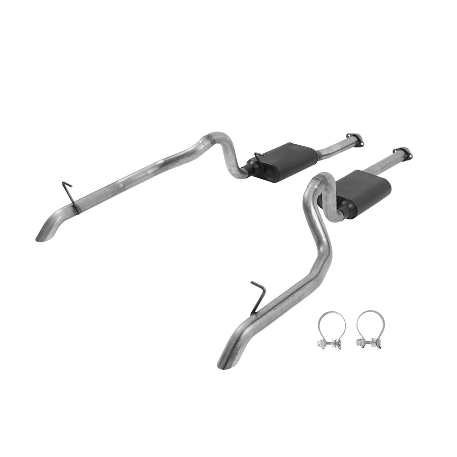 American Thunder Flowmaster 817116 Cat-Back Exhaust Kit 2.5 Inch Stainless Steel Compatible with 1987-1993 Ford Mustang GT 5.0L engine. Coupes and Convertibles