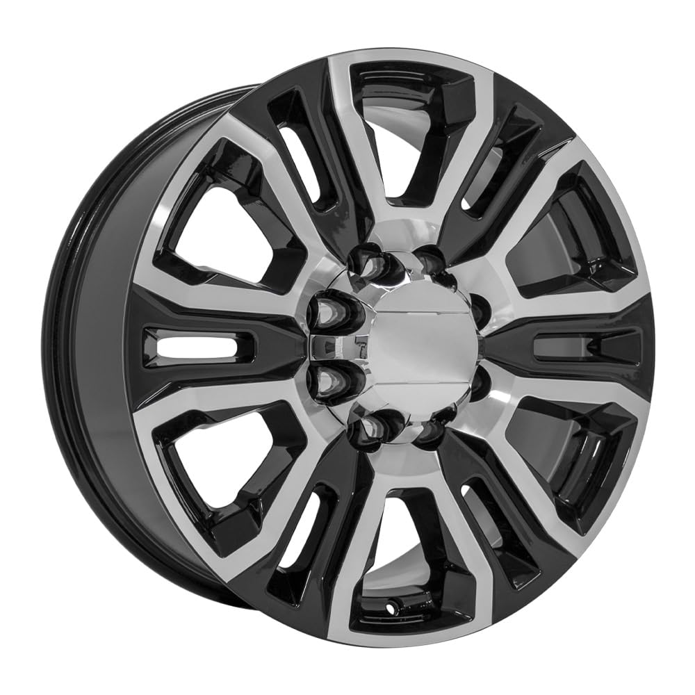 20" Replica Wheel Cv70B OE Wheels Fits Gmc Sierra 2500 3500 Hd Denali 20X8.5 Black Machined Wheel