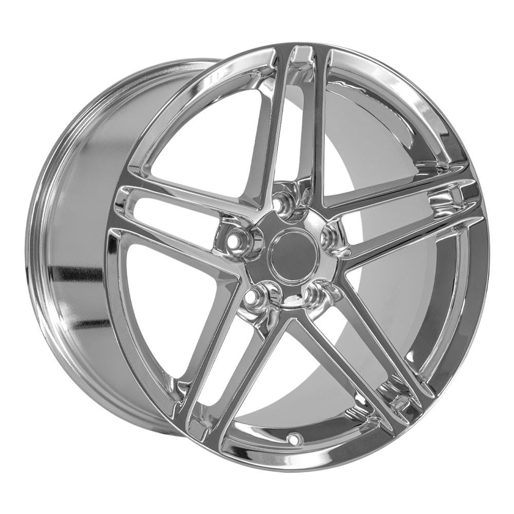 18 Inch OE Wheels CV07A Rim Fits Corvette C6 Z06 Style 5x120.65 18x10.5 Chrome - Hollander 5342 (1)