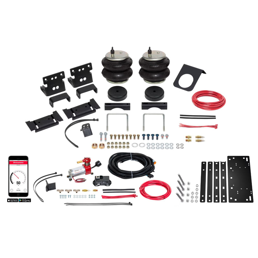 Firestone All-In-One Airide 2868 Wireless Rear Air Spring Kit fits 2003-2013 Ram 2500/3500 | Load Leveling Design | 5,000 lbs Load Capacity | 5-100 PSI | Easy Installation