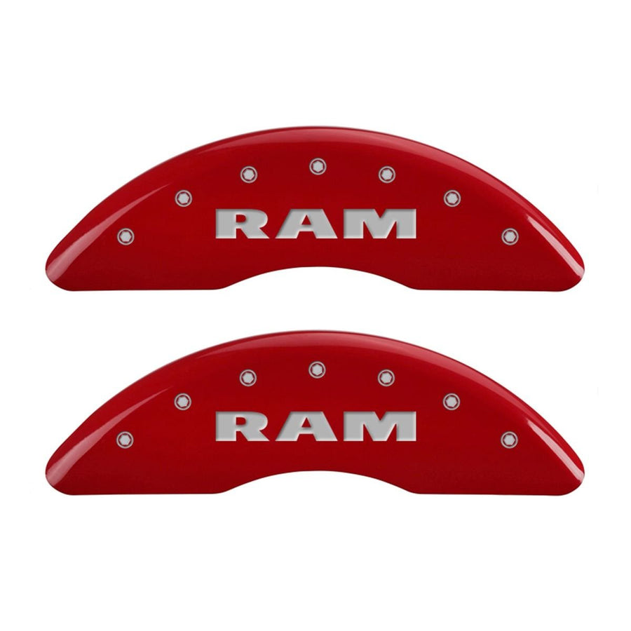 RAM MGP Caliper Covers 55002SRMHRD Red Caliper Covers - Engraved Front & Rear44; Set of 4