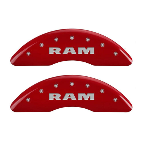 RAM MGP Caliper Covers 55002SRMHRD Red Caliper Covers - Engraved Front & Rear44; Set of 4