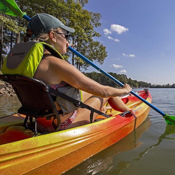 Tribe 9.5 - Perception Recreational Kayak Sit on Top - Large Rear Storage with Tie Downs - 9.5 ft - Mystic