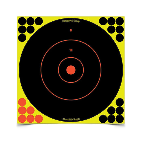 SHOOT-N-C Birchwood Casey 12 Inch Bullseye Targets - 500 Count Pack With 12,000 Pasters