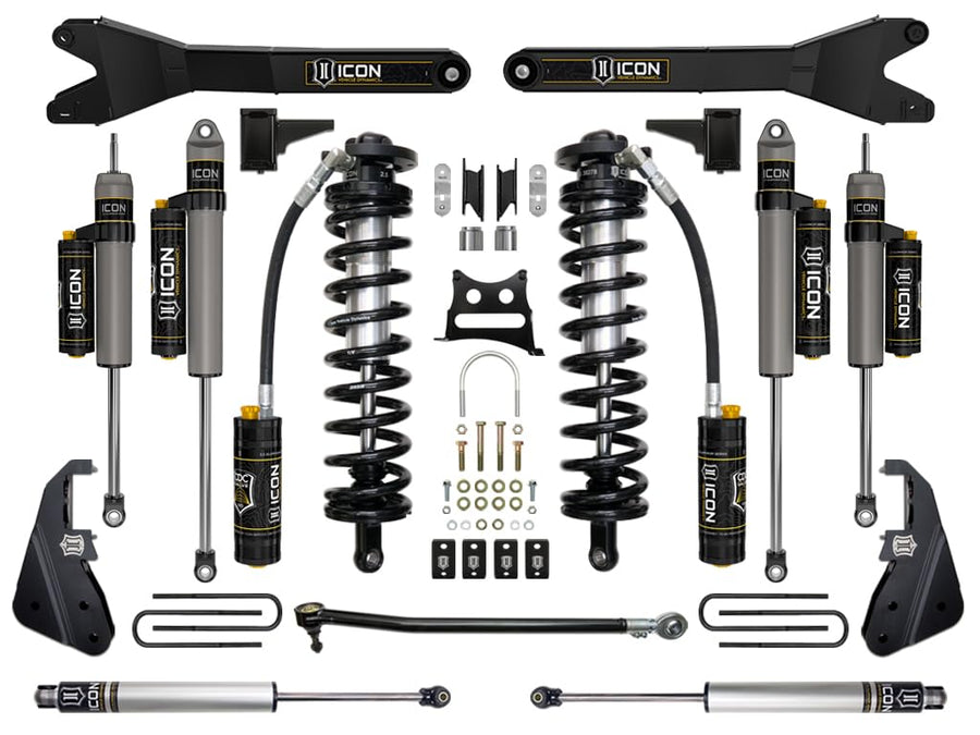 4-5.5" Lift ICON Stage 6 Suspension System, w/Radius Arm, Compatible with 17-22 Ford F250/F350, K63156R