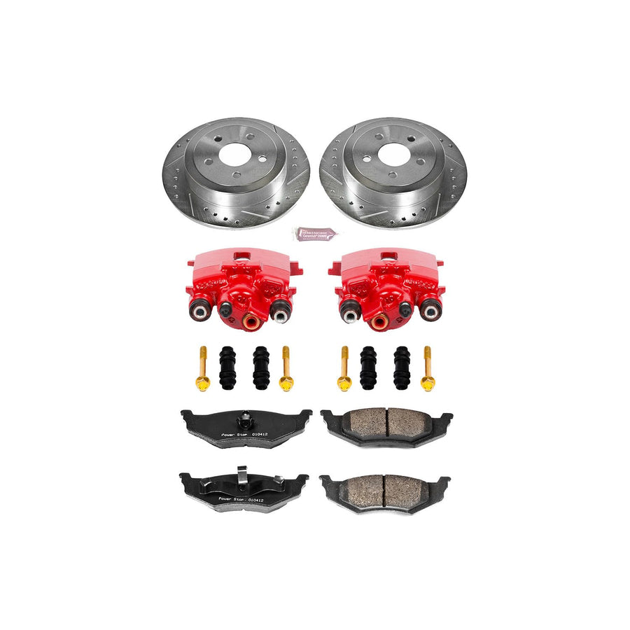 Power Stop Rear Z23 Evolution Sport Brake Kit KC6266B (with Calipers) For Chrysler PT Cruiser 2001-2007 [Model Specific]