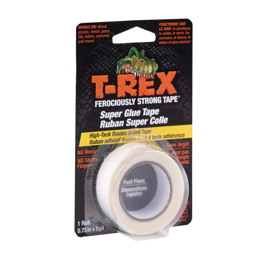 Double Sided T-REX Super Glue Tape, 0.75 Inches by 5 Yards