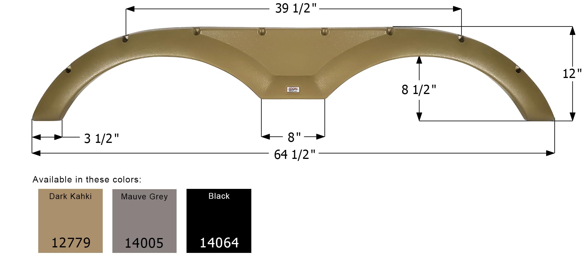 Fender Skirt ICON, Tandem, Forest River, FS2779, Mauve Grey